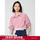 初語(yǔ)【畫(huà)報襯衫】燈芯絨復古襯衫女2024秋季新款高級感氣質(zhì)上衣 粉色 L
