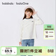 巴拉巴拉balaone童裝兒童毛衣女童春秋裝打底衫毛衫圓領(lǐng)套頭上衣 白色調00411 165 成人可穿