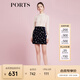 PORTS寶姿商場(chǎng)同款春季新品女裝半身裙印花短裙SD8S014PLP029 晚安藍 M (6)