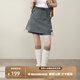 NOTHOMME輕量戶(hù)外露營(yíng)抽繩短褲純色A字短裙寬松假兩件褲裙女 深灰 S