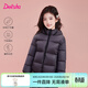笛莎（DEESHA）童裝女童羽絨服2025秋冬新款兒童輕薄羽絨外套中大童女孩外套 黑色 165 【充絨量：104.1 g】