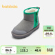 巴拉巴拉童鞋兒童雪地靴男童短靴加厚加絨新冬季靴子棉靴防滑 灰色調00322 26