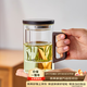 憶壺茶泡茶杯茶水分離杯水杯男士茶杯個(gè)人專(zhuān)用泡茶杯玻璃綠茶杯子 450ML辦公杯