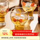 摩登主婦原創(chuàng  )啤酒杯個(gè)性豬豬玻璃杯女生可愛(ài)家用牛奶果汁飲料杯子 卡通玻璃杯-老虎 450ml