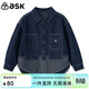 ASK JUNIOR童裝兒童親子外套男女童中大童春裝牛仔夾克跑步運動(dòng)風(fēng)外套  150