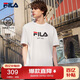 FILA 斐樂(lè )官方男女同款針織T恤2025年夏季純棉寬松休閑情侶短袖t恤