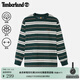 添柏嵐（Timberland）官方男款長(cháng)袖條紋T恤新款舒適透氣寬松加厚A5RSM A5RSM317/灰綠色 M