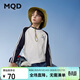 馬騎頓（MQD）男童25秋新款學(xué)院風(fēng)撞色插肩袖女童字母長(cháng)袖體恤打底衫