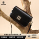 杜羅倫（DULOREN）真皮感小包包2026冬季新款女包流行百搭斜挎包氣質(zhì)小方包 黑色 22*6*14