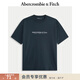 Abercrombie & Fitch美式復古舒適經(jīng)典百搭棉質(zhì)LOGO圓領(lǐng)短袖T恤25秋季男裝175-5430 藏青色 M (180/100A)