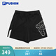 斐樂(lè )（FILA）FUSION潮牌女子針織短褲夏新款時(shí)尚寬松運動(dòng)休閑褲 深黑-BK M 165/66A