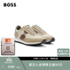 雨果博斯BOSS男士皮革低幫運動(dòng)鞋 212-淺棕 41 L