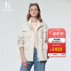哈吉斯（HAZZYS）女裝 秋季女士【PHIZ系列】工裝風(fēng)立領(lǐng)腰部抽繩休閑寬松夾克女 白色WT M (160/84A 38)