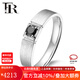 FR  鉆石戒指男白金鉑金經(jīng)典男士結婚鉆戒訂婚求婚黑騎士七夕禮物 10分黑鉆