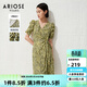 艾諾絲雅詩(shī)ARIOSEYEARS夏季新品通勤時(shí)尚荷葉邊V領(lǐng)碎花連衣裙30619059 黃色碎花 M