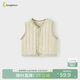 童泰（TONGTAI）嬰兒馬甲秋冬季純棉夾棉男女寶寶衣服背心坎肩馬夾上衣綠色66cm