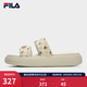 斐樂(lè )（FILA）官方DONUT女鞋拖鞋涼拖厚底增高休閑甜甜圈 米色-AG 37.5