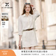 香影假兩件襯衫連衣裙女2026夏季新款天絲含醋酸收腰氣質(zhì)通勤短裙 鷺白 M 160/84A/95-110斤