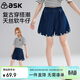 ASK JUNIOR童裝兒童褲子女童夏裝短褲青少年天絲牛仔褲透氣中褲五分褲 藍170