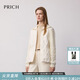 PRICH【90%鵝絨+綿羊毛】時(shí)尚針織拼接收腰羽絨服2025冬季新款新年 39象牙白色 M 165