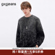 gxgjeans男裝 深灰色漸變設計潮流寬松圓領(lǐng)毛衣線(xiàn)衫男 26春新品 深灰色 L (175)