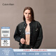 Calvin KleinJeans25春秋女士經(jīng)典美式復古潮流ck純棉落肩翻領(lǐng)潮殼牛仔外套