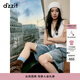 DZZIT地素牛仔短褲夏季波嬉風(fēng)毛邊設計褲子女3J2R1101B 藍色 XS