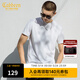 卡賓【涼感】冰絲短袖T恤男夏簡(jiǎn)約圓領(lǐng)體恤休閑純色百搭冰感上衣 漂白色02 L 175 50