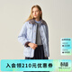 ELAND【三防面料&鵝絨】衣戀華夫餅羽絨服女時(shí)尚毛領(lǐng)外套2025冬季新款 淺藍色(51)L/Blue M /165