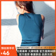 COZOK夏季新款無(wú)袖健身運動(dòng)背心女性感緊身跑步瑜伽外穿顯瘦速干上衣 青色 M