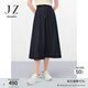 玖姿·安娜蔻輕復古休閑簡(jiǎn)約明線(xiàn)百搭牛仔半身裙腰裙女夏款 深藍-第二批KWFX20031 M