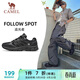 駱駝（CAMEL）男鞋復古慢跑步透氣緩震休閑運動(dòng)鞋子 K15C09L7029 黑/銀白 42
