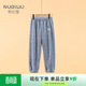 努比屋兒童家居褲女童秋冬季珊瑚絨加絨睡褲男童居家睡衣中大童褲子