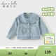 戴維貝拉（DAVE＆BELLA）兒童牛仔外套春裝新款休閑女童長(cháng)袖外衣女寶寶上衣小童衣服 淺藍色【現貨】 90 cm（建議身高80-90cm）