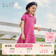 戴維貝拉女童裙子兒童連衣裙夏裝女大童網(wǎng)球裙夏季Polo裙運動(dòng)