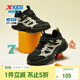 特步（XTEP）童鞋兒童秋季魔術(shù)貼密網(wǎng)小童戶(hù)外防風(fēng)運動(dòng)鞋 黑/霜地灰/藤蘿紫 27