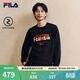 FILA馬上起飛抓馬衛衣斐樂(lè )男女情侶款馬年新年紅色套頭衛衣2026春新款 正黑色-BK 2XL 185/104A/XXL