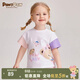 PawinPaw卡通小熊童裝夏季男女寶撞色拼接可愛(ài)短袖T恤 粉紅色/25 90 cm