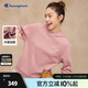 Champion春秋新款閨蜜刺繡LOGO連帽套頭衛衣女款上衣清新休閑學(xué)院風(fēng) 豆沙粉 S
