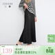 三彩2026春季新款緞面魚(yú)尾裙高腰半身裙優(yōu)雅A字長(cháng)裙浪漫M 經(jīng)典黑 M 160/68A