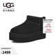 UGG冬季女士經(jīng)典迷你純色厚底純色保暖休閑短筒雪地靴1135092 BLK | 黑色 38