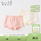 戴維貝拉（DAVE＆BELLA）【兩條裝】女童內褲抗菌中大童平角褲兒童短褲新款兒童四角褲 粉白色組【DB2236262】 2條 110 cm（建議身高100-110cm）