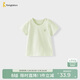 童泰（TONGTAI）寶寶短袖夏季純棉嬰兒衣服兒童上衣男女童T恤純色半袖綠色100cm