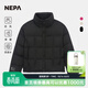 NEPA耐葩24秋冬新品女士保暖短款羽絨服防潑水防風(fēng)羽絨服7K82063 黑色C01 XXS 155/80A(085)