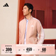 adidas經(jīng)典休閑三條紋長(cháng)袖套裝男女秋季阿迪達斯官方輕運動(dòng) 芝麻土(推薦選大一碼)   M