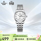 依波（EBOHR）手表女 大師系列簡(jiǎn)約節日禮物白面實(shí)心鋼帶石英女表36190126