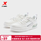 特步（XTEP）【門(mén)店同款】裂變板鞋女舒適耐磨休閑鞋學(xué)生百搭小白鞋女鞋 帆白/青石灰 37