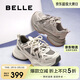 百麗拼色老爹鞋女春季商場(chǎng)同款運動(dòng)鞋D7A1DAM5 米白/灰 36