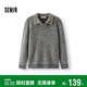 森馬（Semir）毛衫男冬季條紋POLO毛衣2025花紗提花情侶針織衫寬松109725107204