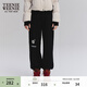 Teenie Weenie小熊女裝衛褲冬季時(shí)尚學(xué)院風(fēng)運動(dòng)束腳簡(jiǎn)約休閑褲長(cháng)褲 黑色 M (165)